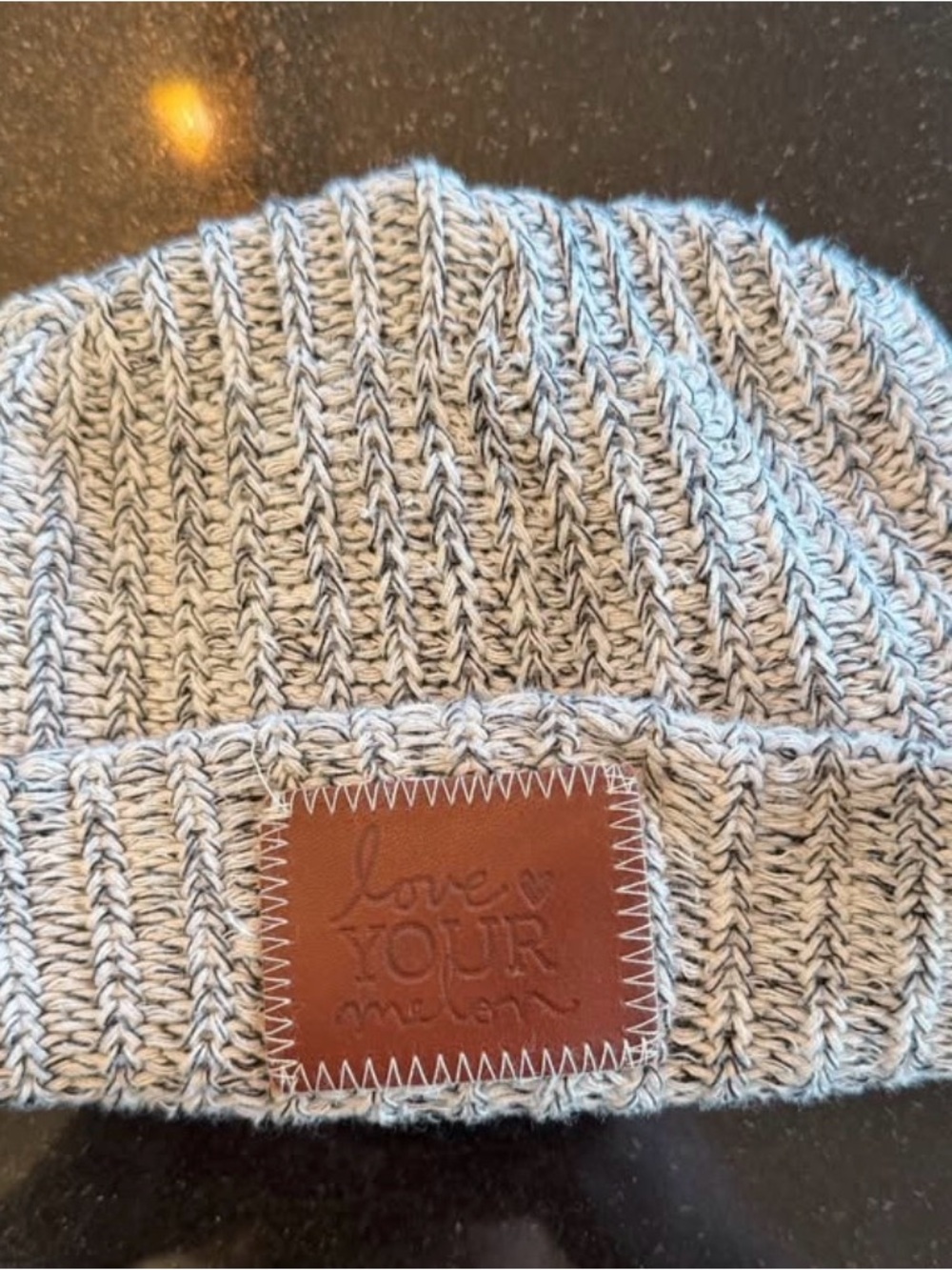 Love Your Melon Heather Gray baby Knit Beanie